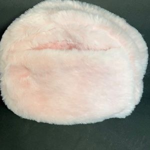 Pink Fur Makeup Bag